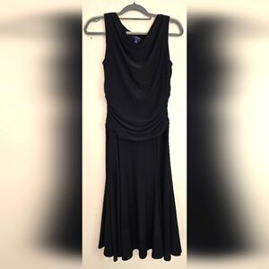 Womens Chaps Black Midi Dress Medium Witchy Dainty Y2K